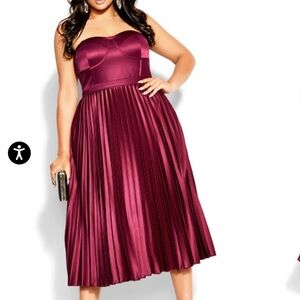 City Chic Ahanna Dress - Magenta (NWT)